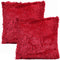 YOUR SMILE Pack of 2, Christmas Decorative New Luxury Series Merino Style Faux Fur Throw Pillow Case Cushion Cover 18" x 18"(Burgundy Red)...