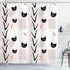 Ambesonne Modern Shower Curtain, Cat Faces Dotted Whiskers Kittens Animals Theme, Cloth Fabric Bathroom Decor Set with Hooks, 69" W x 70" L, Dark ...