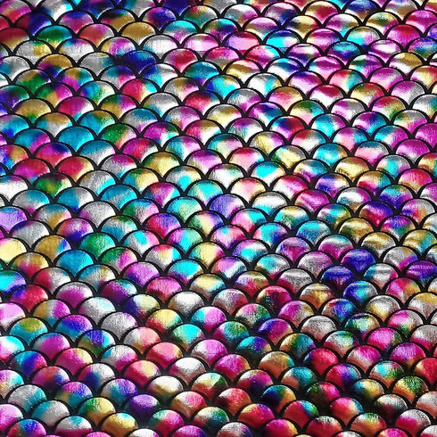 Iridescent Mermaid Hologram Spandex Fabric by The Yard(Rainbow Iridescent,1yd)...