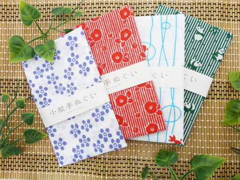 Japanese Traditional Towel Tenugui Small Pattern?Blue-Dragonfly...