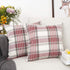 YOUR SMILE Christmas Retro Farmhouse Buffalo Tartan Chequer Plaid Cotton Linen Decorative Throw Pillow Case Cushion Cover Pillowcase for Sofa 18 x...