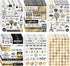 30 Sheets Travel Theme Scrapbook Stickers Gold Foil Vintage Scrapbooking Stickers Adhesive Vinyl Adventure Stickers for DIY Craft Kits Journal Pla...