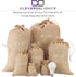 CleverDelights 8" x 12" Burlap Bags - 5 Pack - 8x12 Inch Jute Burlap Drawstring Sacks...