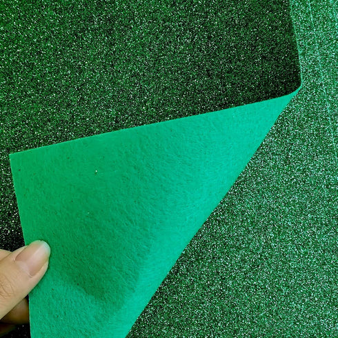 Jtnohx Large Glitter Felt Fabric, 5pcs Glitter Sheets, 11.8 x16.5 inches Glitter Felt for Crafts, Felt Glitter Square for Party Project Holiday Gr...