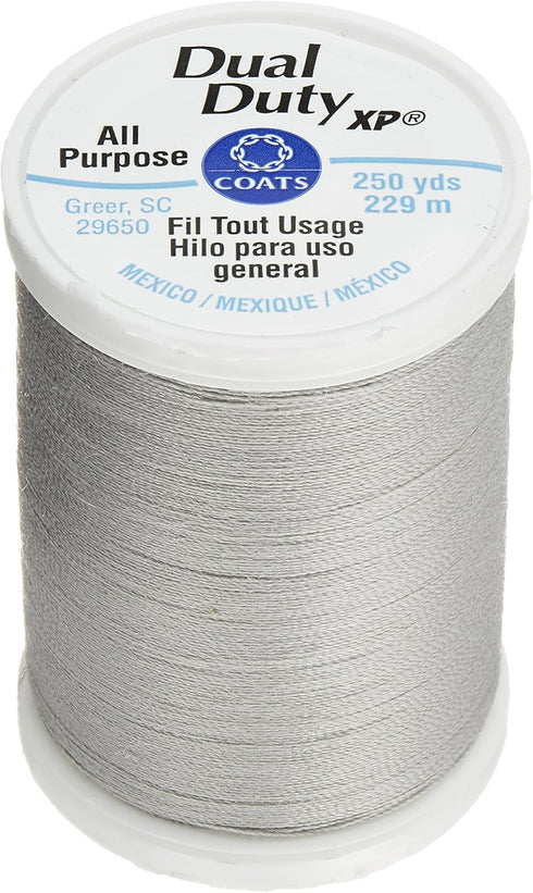 Coats Thread & Zippers Dual Duty XP 250yds 3/Box, Nugrey Notion...
