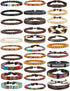 FIBO STEEL 31 Pcs Braided Leather Bracelets for Men Women Wooden Beads Cool Hemp Tribal Wristbands Cuff Punk Multilayered Bracelets...