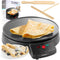 12" Griddle & Crepe Maker, Non-Stick Electric Crepe Pan w Batter Spreader & Recipe Guide- Dual Use Hot Plate for Blintzes, Eggs, Pancakes- Portabl...