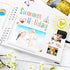 Bstorify Square Scrapbook Photo Albums 50 Pages (28 x 22 cm) White Thick Paper, Hardcover, Metal Corners, Ribbon Closure - Ideal for Your Scrapboo...