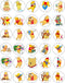 30 x Edible Cupcake Toppers – Honey Bear Inspired Collection of Edible Cake Decorations | Uncut Edible on Wafer Sheet...
