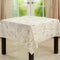 SARO LIFESTYLE Vintage Script Print Design Tablecloth, 55" x 55", Natural...