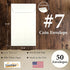 50 Cashier Depot #7 Coin/Cash/Small Parts Envelopes, 3 1/2" X 6 1/2", Peel & Seal, Premium 24lb. Paper, 50/Box (White)...