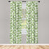 Ambesonne Palm Leaf Window Curtains, Exotic Pattern with Tropical Leaves in Watercolor Art Style Jungle Luau Hawaii, Lightweight Decor 2-Panel Set...
