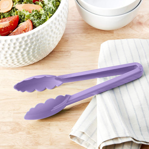 Mercer Culinary Hell's Tools Hi-Heat Utility Tongs, 9.5 Inch, Purple...