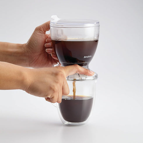 BonJour Coffee & Tea Smart Brewer, 19.5 Ounce, Clear...