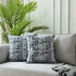 Jacquard Decorative Throw Pillow Covers for Couch Set of 2, 18x18 Inches, Navy Blue...