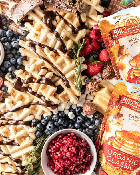 Organic Pancake and Waffle Mix, Classic Recipe by Birch Benders, Whole Grain, Non-GMO, Just Add Water, 16oz (Packaging may vary)...