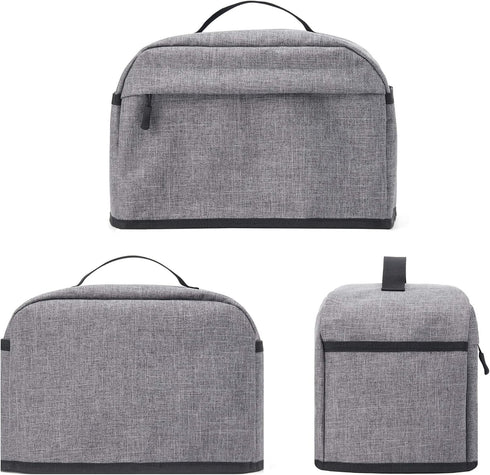 VOSDANS 2 Slice Toaster Cover with Zipper & Open Pockets Kitchen Small Appliance Cover with Handle, Dust and Fingerprint Protection, Machine Washa...