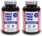 Yerba Prima Daily Fiber Formula - 180 caps (Pack of 2) - Soluble & Insoluble Dietary Fiber Supplement - Colon Cleanse - Gut Health - Vegan, Non-GM...