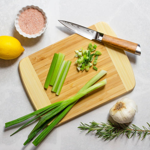 Totally Bamboo Hana Cutting Board – 10" x 7" Small Bamboo Prep Board | Lightweight, Durable & Gentle on Knives | Stylish Compact Cutting Surface f...