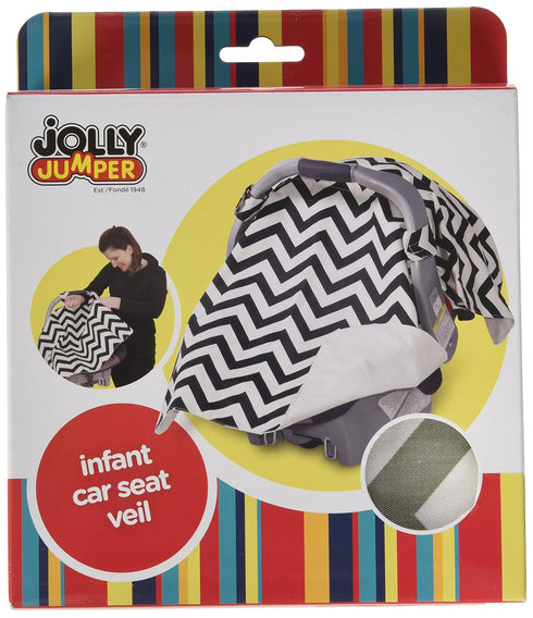 Jolly Jumper Infant Car Seat Veil, Chevron Grey, One Size...