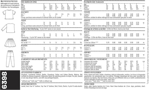 New Look Sewing Pattern Size A (2-3-4-5-6-7)...