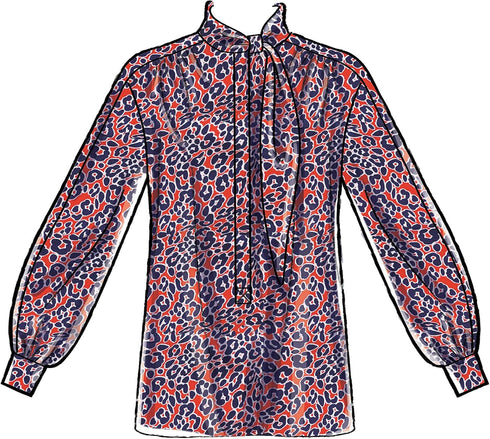 McCall's Women's Loose Fitting Long Sleeve Blouse Sewing Patterns, Sizes 6-14, various, White...