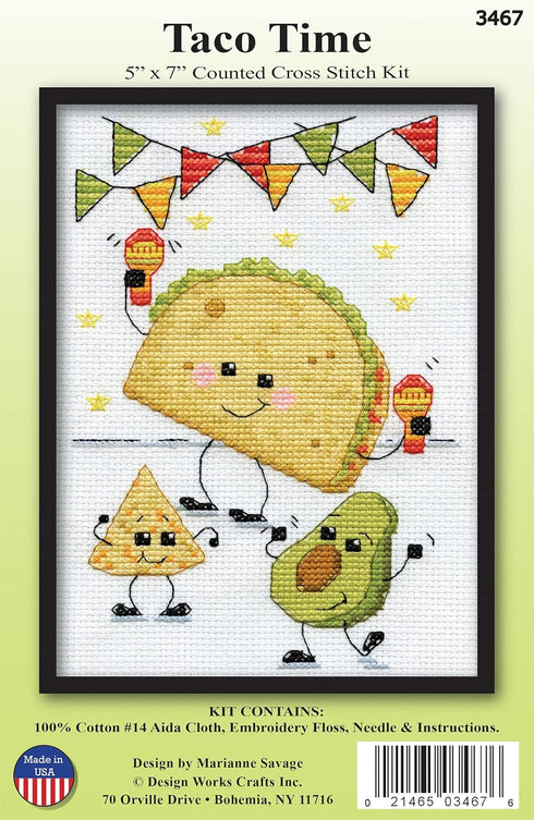 Design Works Crafts Taco Time Counted Cross Stitch Kit...