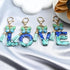 JINGUAZI Initial letter Keychains for Women Tassel Butterfly Pink Purple Cute Car Keychain for Wallet Backpack bag charm...