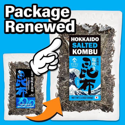 chaganju Kombu Salted -Hokkaido seaweed 100%, No Chemical Additive, Japanese traditional superfood "Shio Kombu"- 100g(3.5Oz)...
