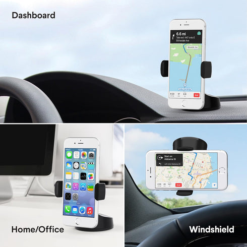 Kenu Airbase Pro Car Phone Mount for Dashboard and Windshield - Desk Phone Stand - 360 Degree Rotation - Grips Expand to 3.6 Inches - Elegant Desi...