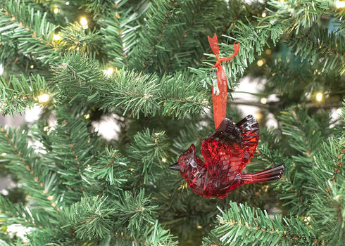 Department 56 Acrylic Christmas Basics Cardinal Bird Hanging Ornament, 3.125 Inch, Red...