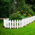 PLULON 6 Pieces Garden Fence with 6 Pieces Fence Insert White Plastic Fence Garden Picket Fence Edgings Lawn Flowerbeds Plant Borders Decorative G...