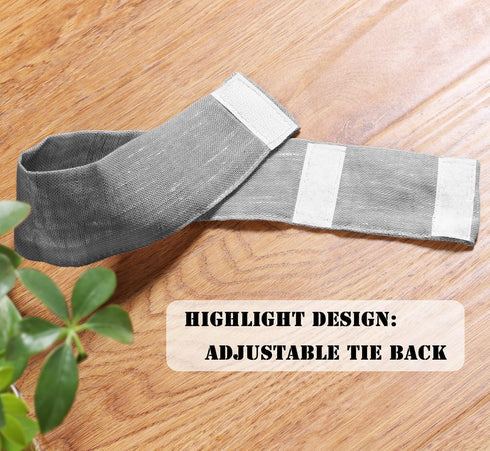 H.VERSAILTEX Linen French Door Curtains Semi Sheer Light Reducing Privacy Doors Window Cover with Tieback | Rod Pocket 1 Panel Door Shades for Gla...