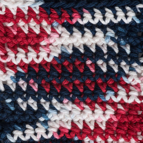 Lily Sugar 'N Cream The Original Ombre Yarn, 2oz, Gauge 4 Medium, 100% Cotton, Red White Blue - Machine Wash & Dry...