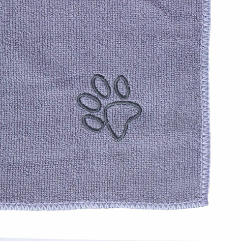 My Doggy Place - Super Absorbent Microfiber Towel - Dog Bathing Supplies - Microfiber Drying Towel - Washer Safe - Violet with Paw Print - 45 x 28...