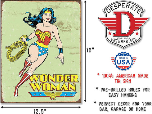 Wonder Woman Metal Tin Sign...