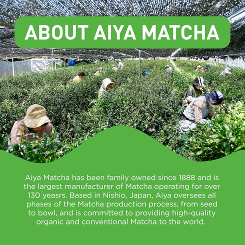Aiya Matcha To Go Single Serve Packs - Ceremonial Grade Pure Matcha Green Tea Powder (10 Count)...