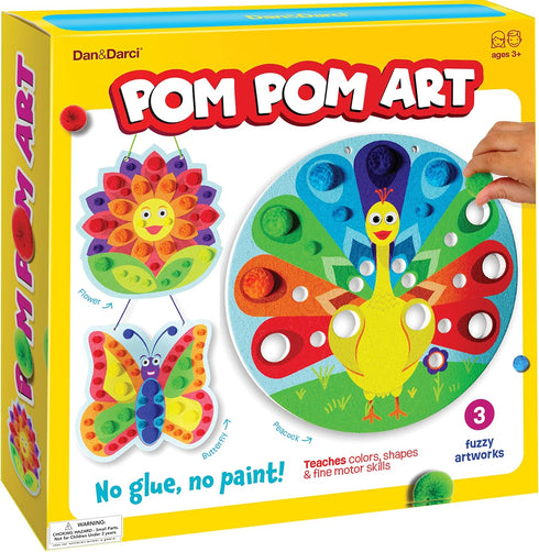 Pom Pom Arts & Crafts Kit for Toddlers - Toddler Art Activity Easter Craft for Little Boys & Girls Ages 3, 4, 5, 6 Years Old Kids Sensory Activiti...