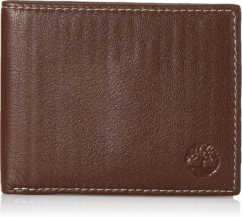 Timberland mens Leather Wallet With Attached Flip Pocket, Brown (Blix), One Size...