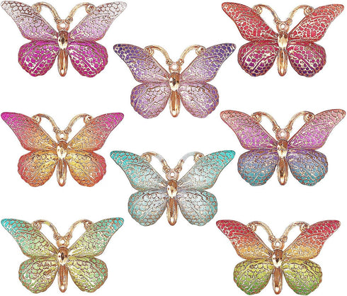 40 Pcs Colorful Butterfly Charms & Pendants Jewelry Kit - Enamel for Earrings, Bracelets, Necklace, DIY Phone Case & Hair Clip Craft...