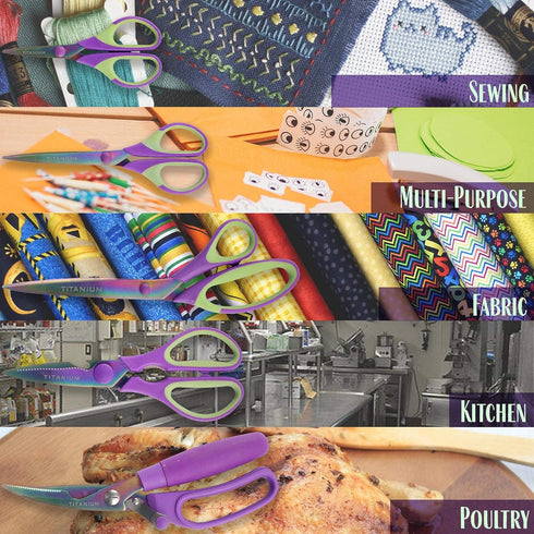 Ultimate Value Scissor Set for Kitchen and Craft Set- 1 Set (5 Scissors)...