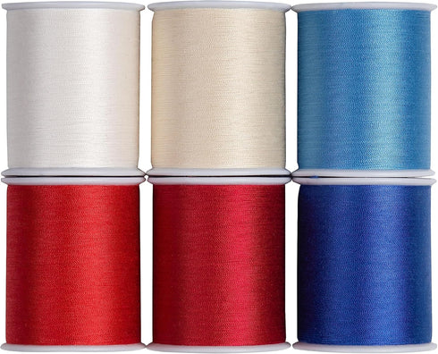 Superior Threads Sew Complete Polyester Sewing Quilting Thread 300 Yard Spool 6-Pack (Red, White, and Blue)......