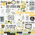 Bee Scrapbook Stickers - Kit with Honey Bee Scrapbook Paper 12x12 Inch | Floral, Bee Cardstock Paper, Sticker Set for DIY Craft, Card Making, Albu...