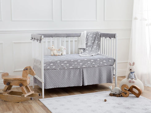 American Baby Company Heavenly Soft Chenille Fitted Crib Sheet 28" x 52", Warm and Cozy Neutral Chenille Sheet, Gray 3D Cloud, for Boys and Girls,...
