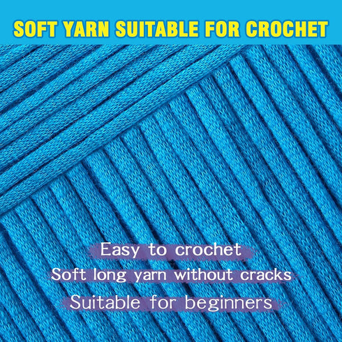 3 Pack Crochet Yarn with Crochet Hook - Worsted Medium Yarn for Crocheting - Easy-to-See Stitches Cotton-Nylon Blend Beginner Knitting Yarn for Ad...