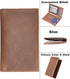 Slim Thin ID/Credit Card Holder RFID Genuine Leather Bifold Front Pocket Wallet...