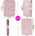 Womens Wallets RFID Small Compact Bifold Leather Card Holder Zip Pocket Keychain...