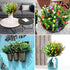 10 Pcs Artificial Flowers, Fake Outdoor Flowers UV Resistant, Lifelike Plastic Flowers for Indoor Outdoors Home Office Garden Wedding Sidewalk Tri...