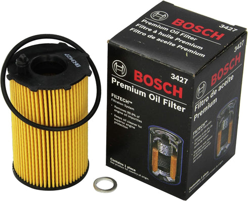 Bosch Automotive 3427 Premium FILTECH Oil Filter 2012-17 Hyundai Azera,2010-18 Hyundai Santa Fe,2013,2017 Hyundai Santa Fe XL,2014-16 Kia Cadenza,...