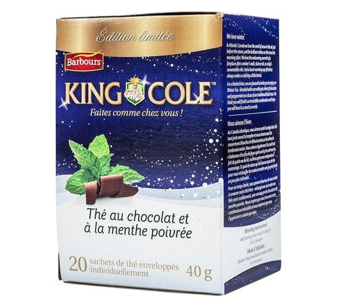 King Cole Chocolate Peppermint Tea, One of a Kind - Black Tea with Chocolate Mint, Dessert Tea, 20 Mint Tea Bags in each Tea Box...